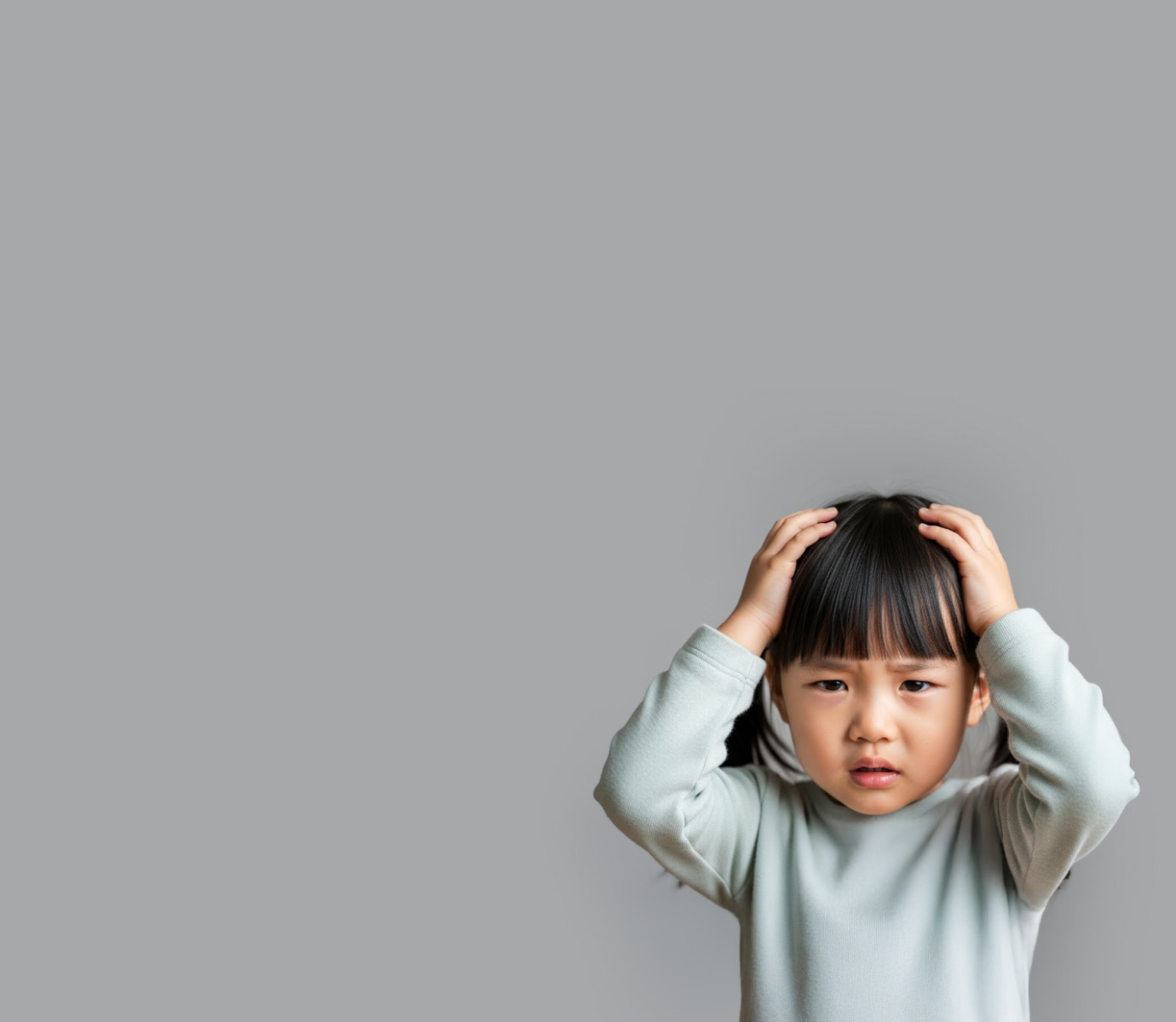 힘들어하는 어린이