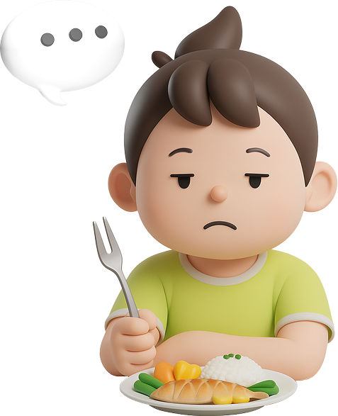 식욕부진 어린이 일러스트