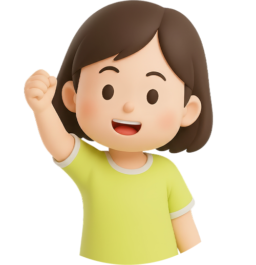 감기가 나은 어린이 일러스트