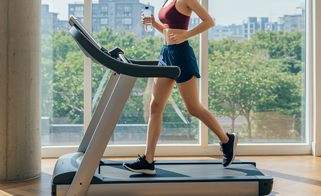 운동하고 있는 여성성