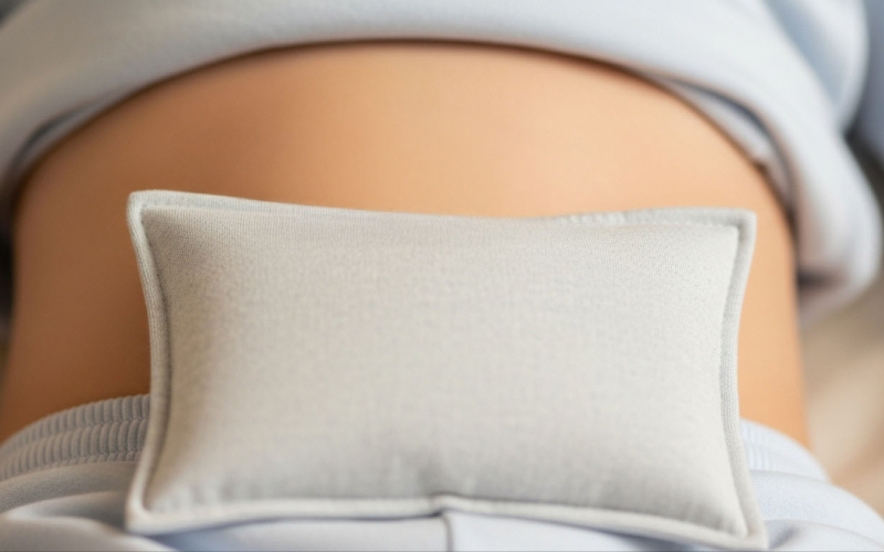 복부 온열과 수분 공급